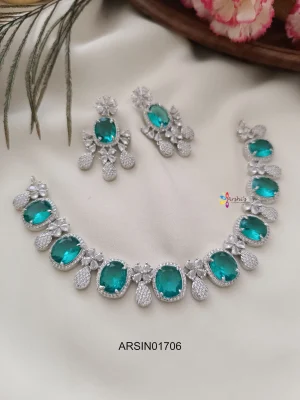 Designer Sky Blue Stone Necklace