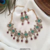 Blue Stone Red Hanngging Necklace