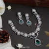 Classic Pearl and Emerald Stone Necklace