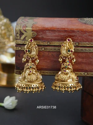 Antique Peacock Design Jhumka