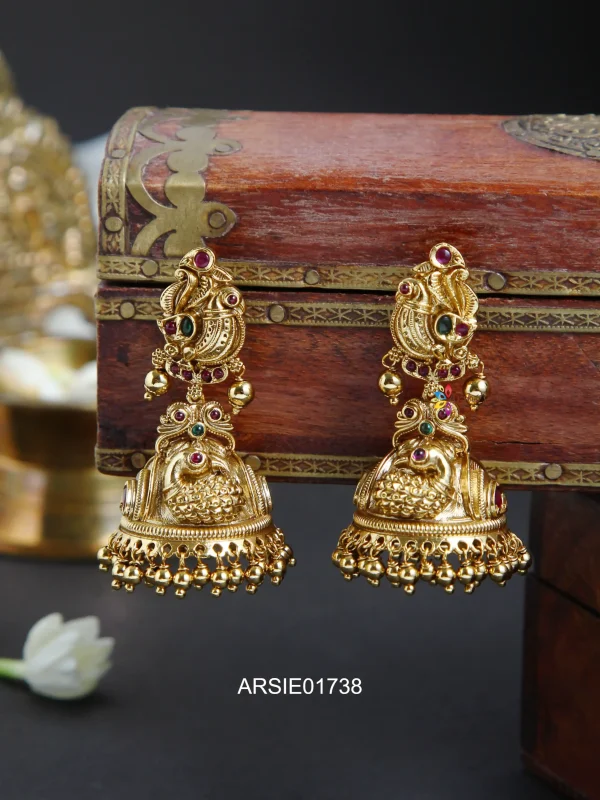 Antique Peacock Design Jhumka