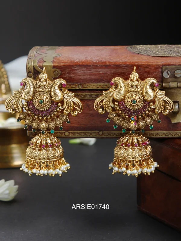 Bridal Peacock and Lakshmi Jhumka