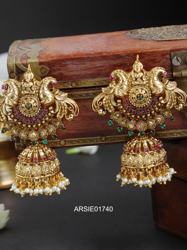 Bridal Peacock and Lakshmi Jhumka