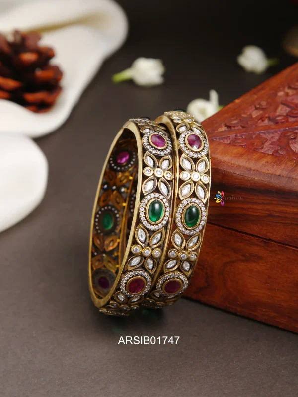 Antique Kundan Stone Bangles