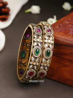 Antique Kundan Stone Bangles