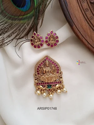 Temple Pendant with Earrings