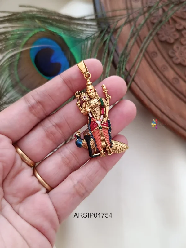 Murugan with Peacock Pendant