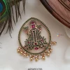 Maha Lakshmi Green Kemp Stone Pendant