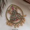 Maha Lakshmi Green Kemp Stone Pendant