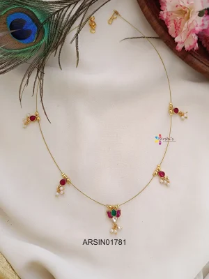 Adorable Jadau Kundan Invisible Necklace