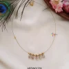 Star Design AD and Pale Blue Stone Invisible Necklace