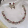 Victorian White and Red Stone Necklace