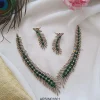 Stylish Victorian Green Stone Necklace