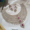 Diamond Look Like Ruby Stone Layered Necklace