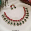 Coral and Emerald Stone Necklace