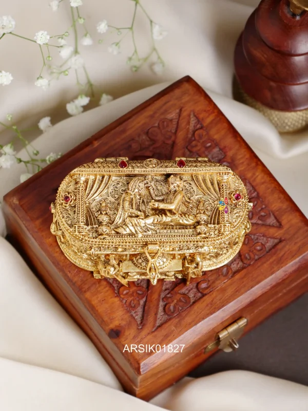 Antique Gold Look Like Temple Kumkum Box