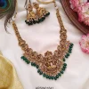 Antique Temple Green Bead Necklace