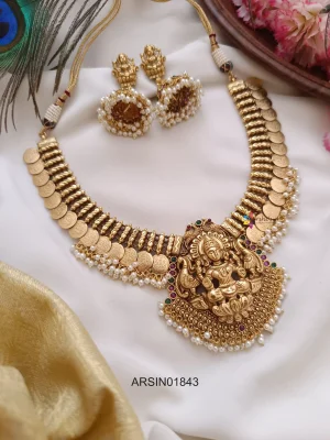 Lakshmi Pendant Kaasu Mala Necklace