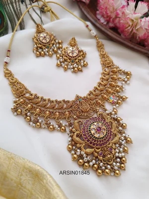 Bridal Peacock Motifs Necklace