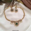 Emerald and AD Stone Pearl Drop Choker Set