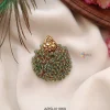 Peacock Green Bead Hair Brooch Pin