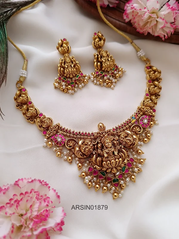 Antique Temple Jadau Kundan Necklace