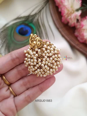 Peacock Pearl Hair Brooch