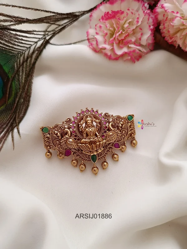 Lakshmi Kemp and Green Stone Hair Clip