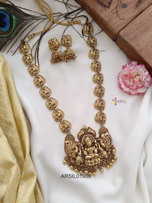 Temple Pendant Peacock Chain Long Haram