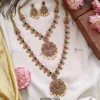 Kemp Red and Green Stone Lakshmi Coin Bridal Set