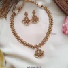 Gold Beaded with Pearl Studded Necklace