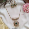 Emerald and AD Stone Pearl Drop Neckset