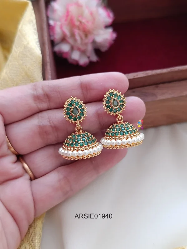 Emerald Stone Jhumka