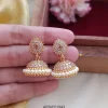 White AD Stone Jhumka