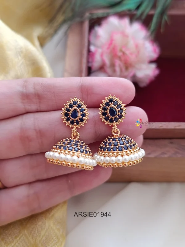 Blue Stone Jhumka