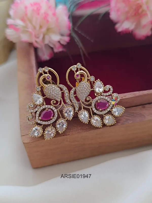 Victorian Pink Stone Earrings