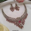 Victorian Red Stone Kante Necklace Set