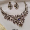 Victorian Purple Stone Kante Necklace Set